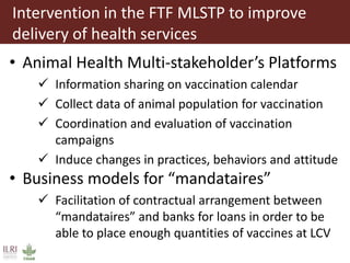 Participatory diagnostics of animal health service delivery systems in Mali