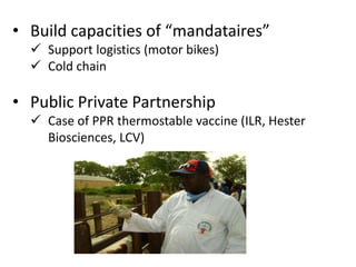 Participatory diagnostics of animal health service delivery systems in Mali