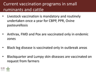 Participatory diagnostics of animal health service delivery systems in Mali