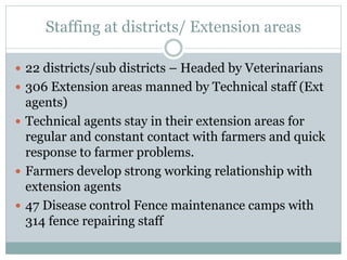 Delivery of animal health services: Opportunities and challenges in extensive systems in Botswana