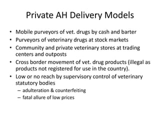 Delivery of animal health services in extensive livestock production systems in Kenya