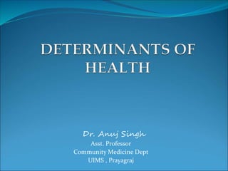 Dr. Anuj Singh
Asst. Professor
Community Medicine Dept
UIMS , Prayagraj
 