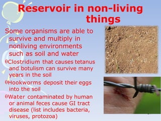 • Inoculation:
Pathogen injected into tissues.
– Tetanus spores
– Arboviruses (Insects).
•31
 