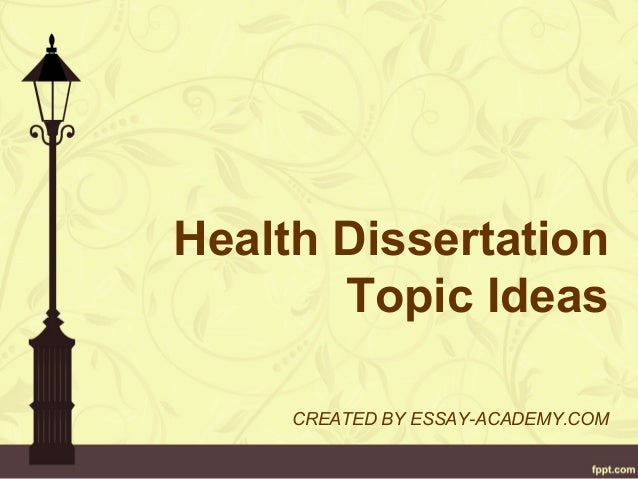 dissertation topics for healthcare management