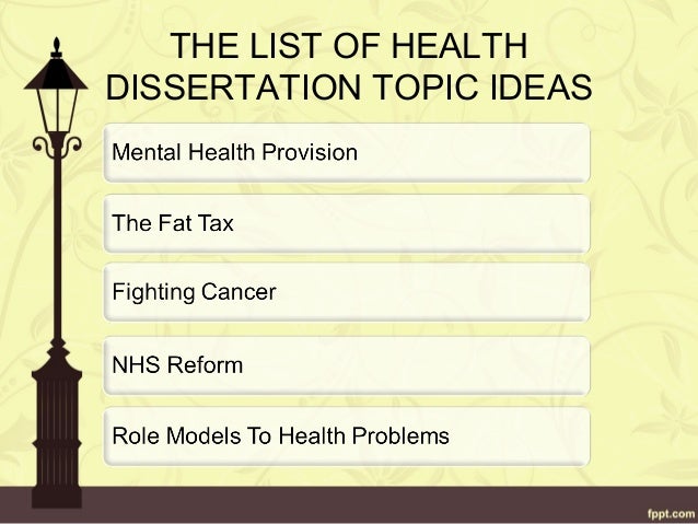 health thesis topic ideas