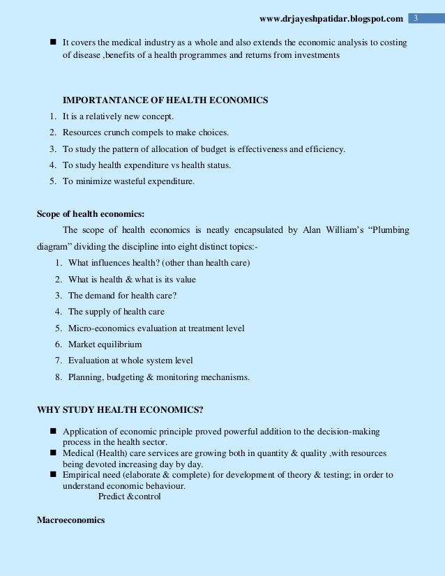 Health Economics - 