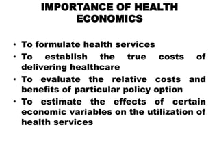 Health Economics | PPTX