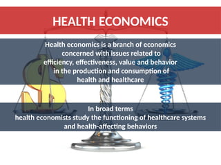 Health economics, planning and management | PPTX