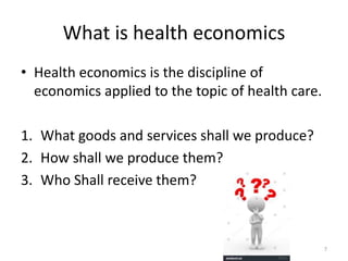 Health economics introduction | PPTX