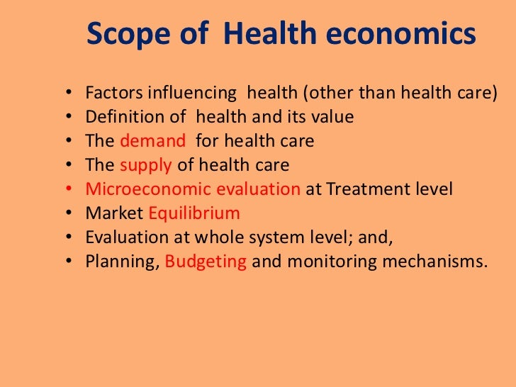 Health economics what is it