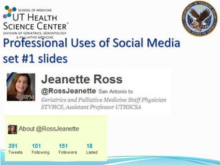 Professional Uses of Social Media
set #1 slides
 