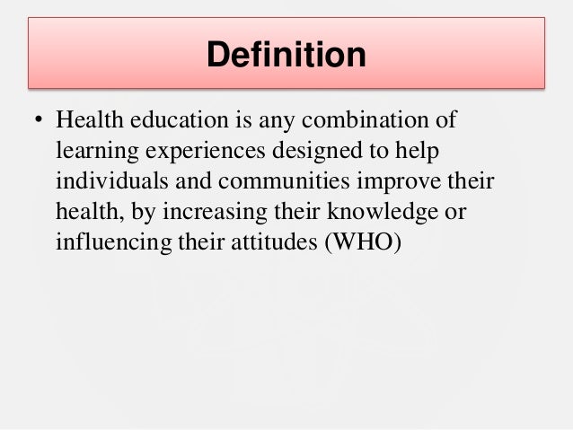 define health education slideshare