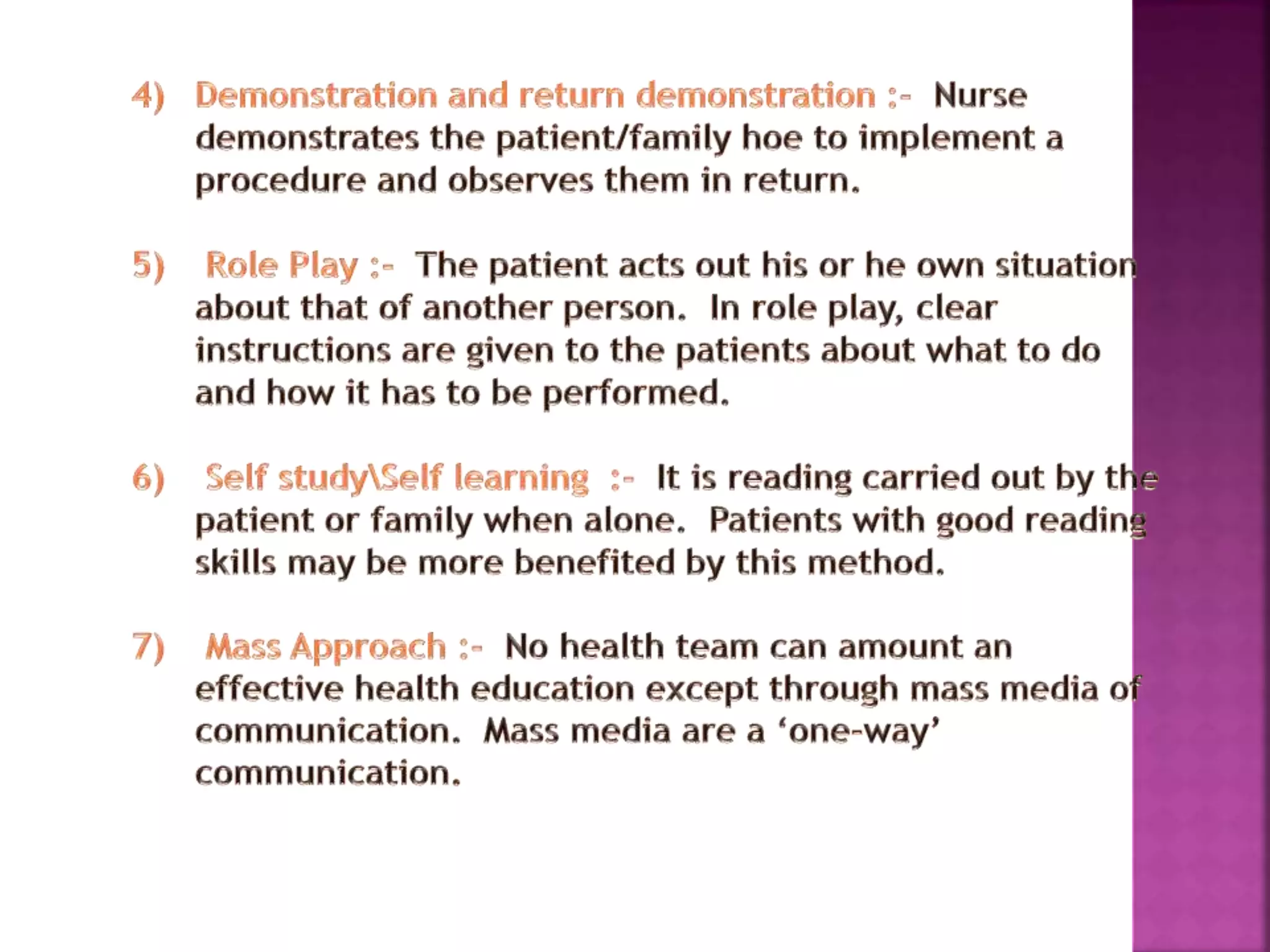 Health education in Nursing lesson plan