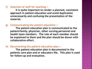 Health education in Nursing lesson plan | PPTX