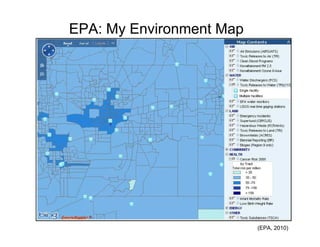 EPA: My Environment Map




                          (EPA, 2010)
 