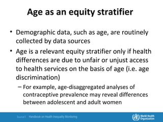 Health Inequality Monitoring | PPT