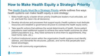 Health Equity: Why it Matters and How to Achieve it