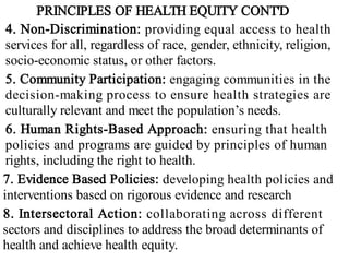 Health Equity and Health Disparities Explained | PDF
