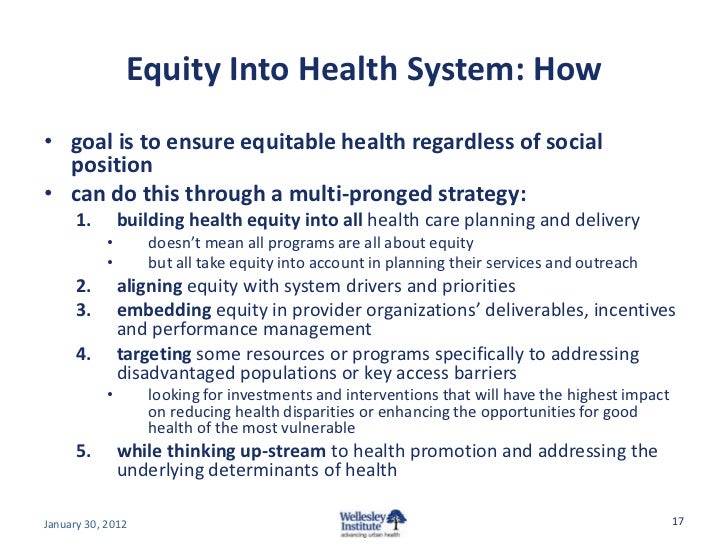 Thinking About Health Equity, Acting on Health Equity