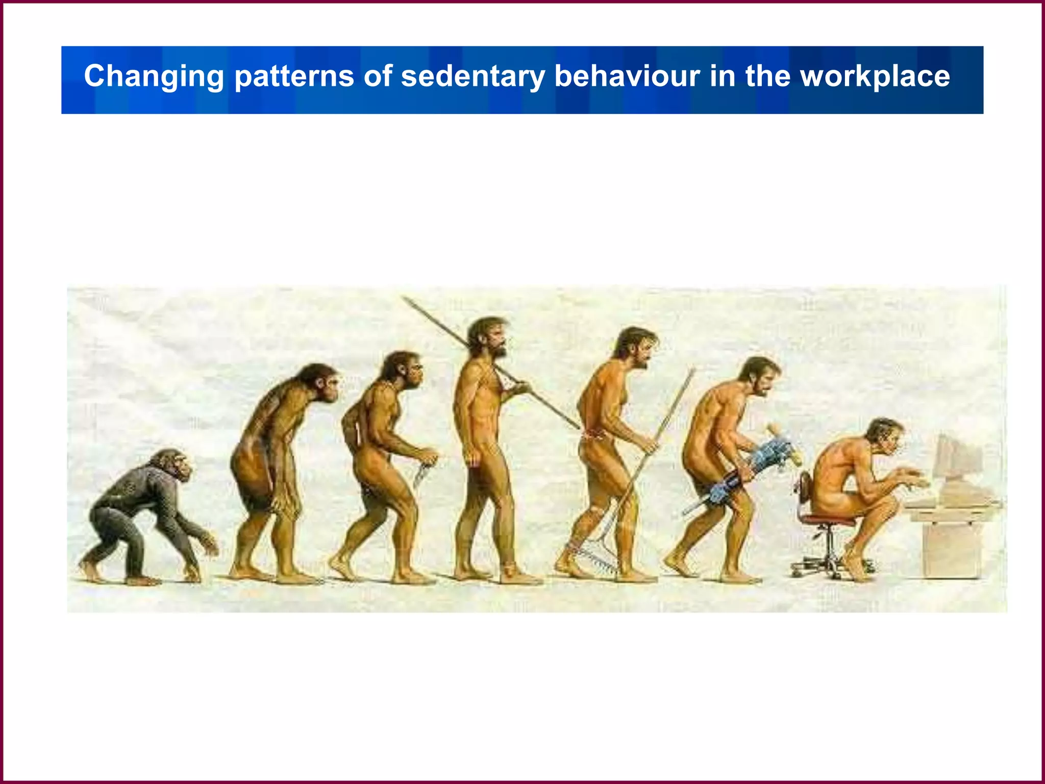 Changing patterns of sedentary behaviour in the workplace
 
