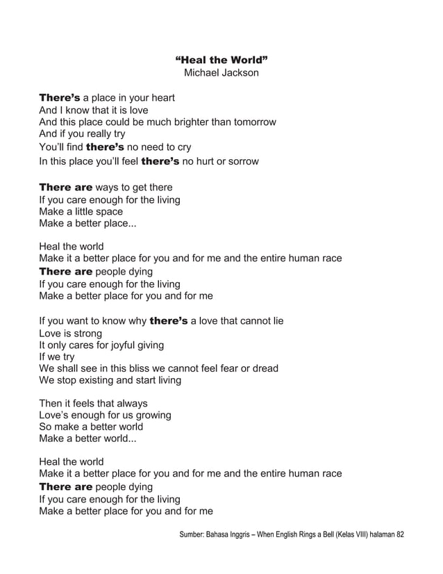 Heal The World Lyrics