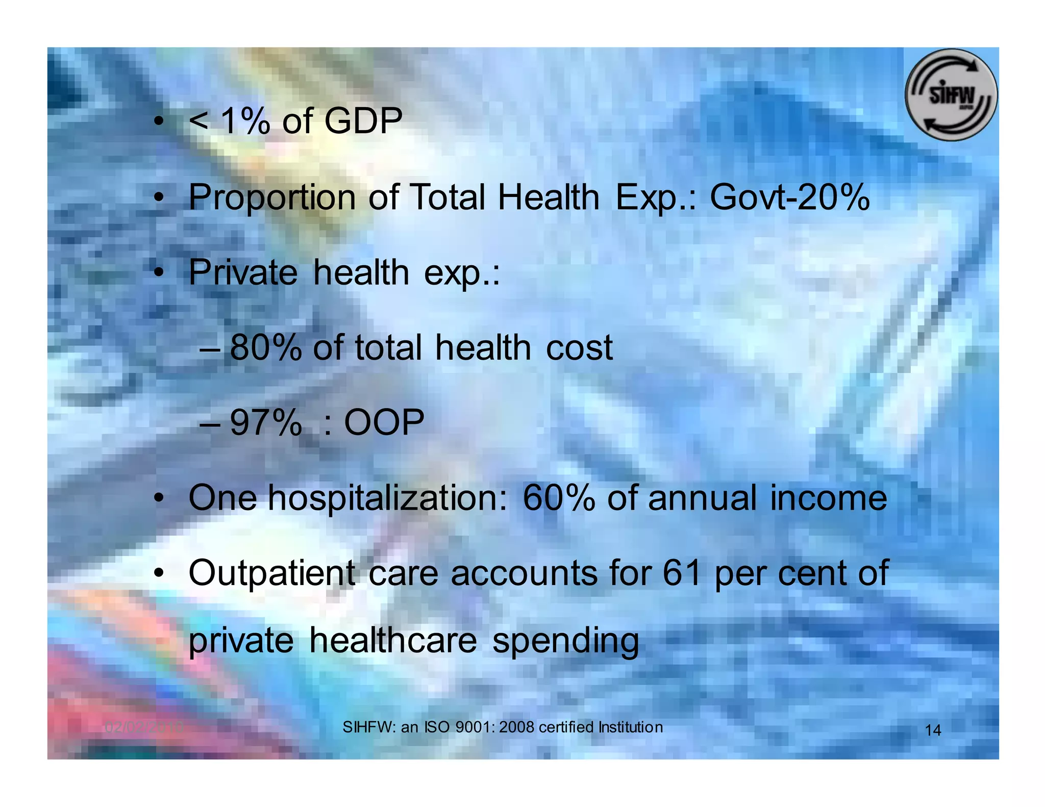 Health Expenditure & Financing | PDF