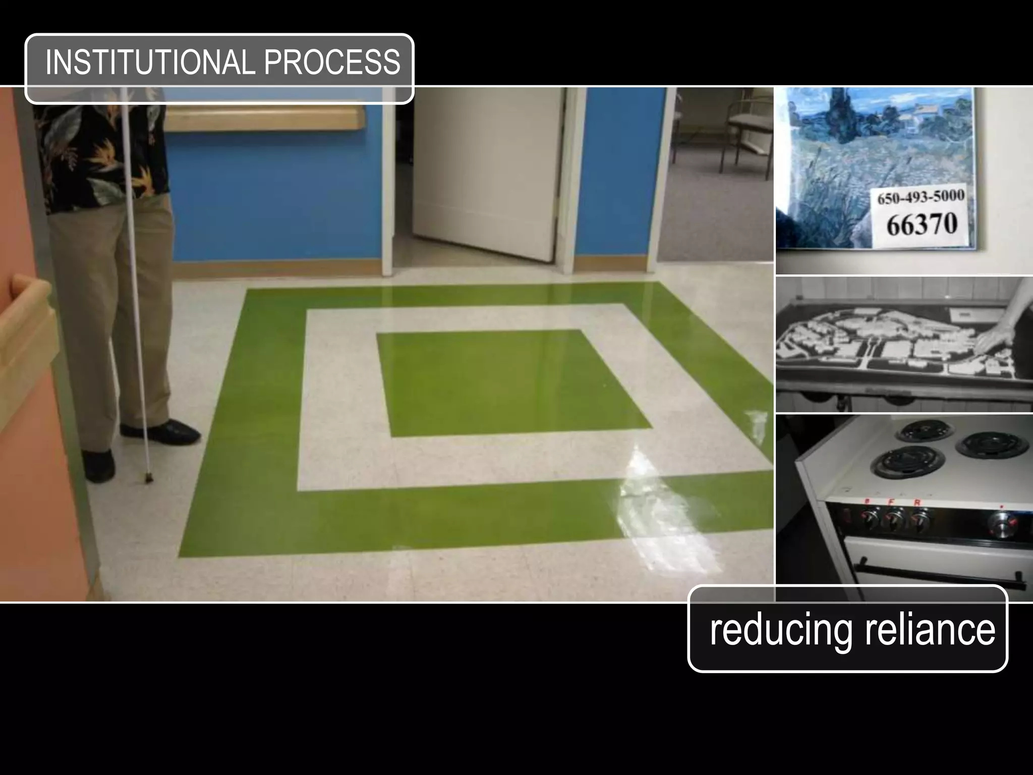 INSTITUTIONAL PROCESS




                        reducing reliance
 