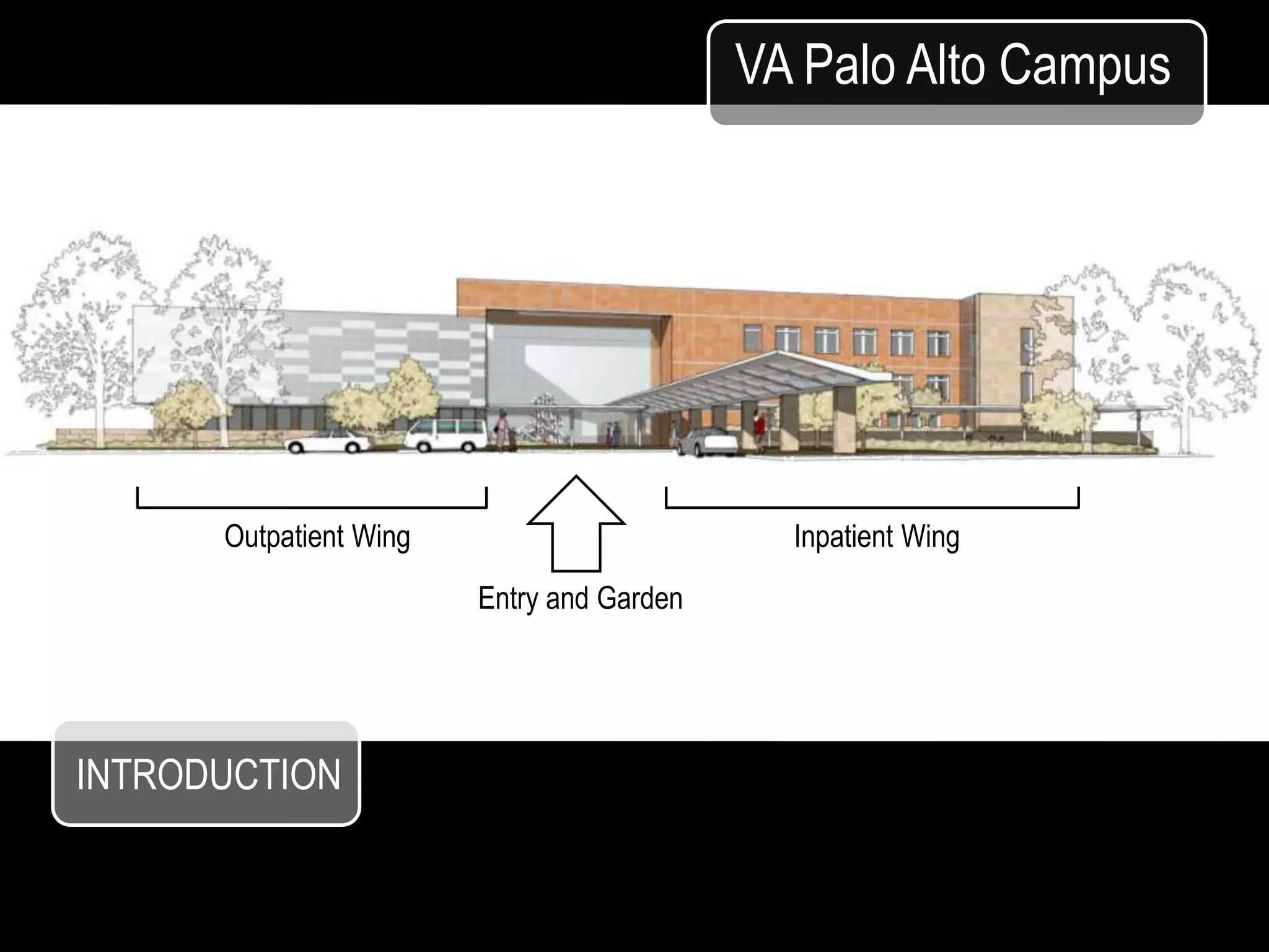 VA Palo Alto Campus




      Outpatient Wing                        Inpatient Wing
                        Entry and Garden




INTRODUCTION
 