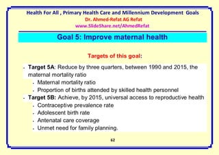 Health for all- primary health care- millennium development goals | PDF