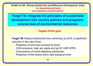 Health for all- primary health care- millennium development goals | PDF