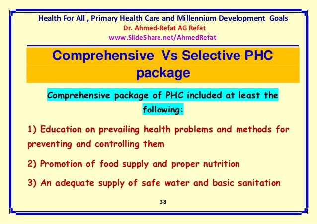 Selective Primary Health Care Selective Primary Health Care
