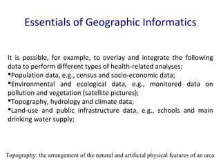 Geographical Environment. Examples Health GIS (Geographic Information System) | PPT