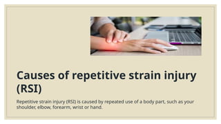 Rsi Meaning In Computer Health hazards of computer usuage a brief look | PPTX