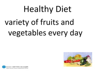 Healthy Diet variety of fruits and vegetables every day 