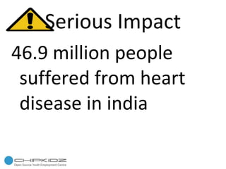 Serious Impact 46.9 million people suffered from heart disease in india 