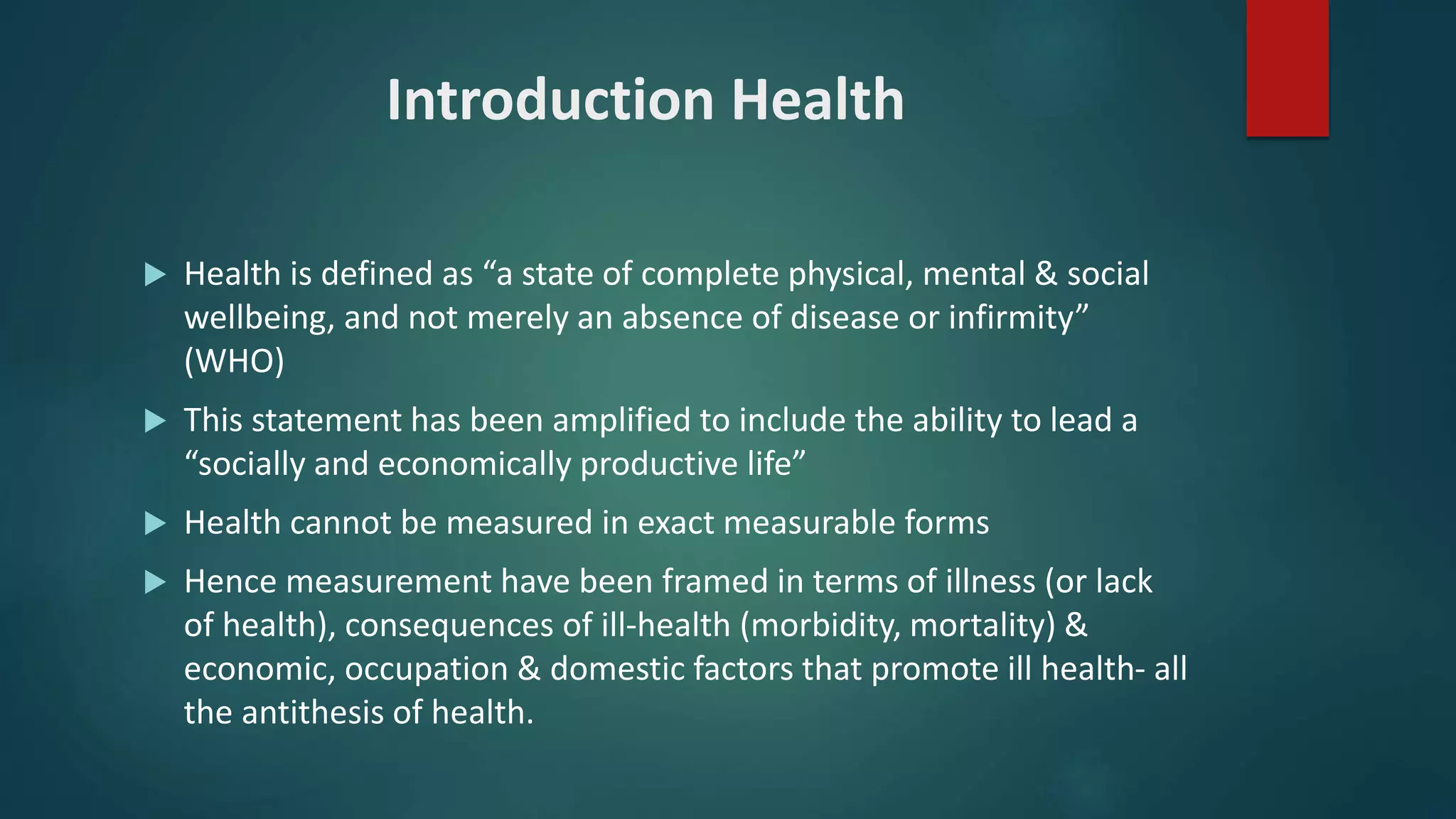 Health indicators | PPTX