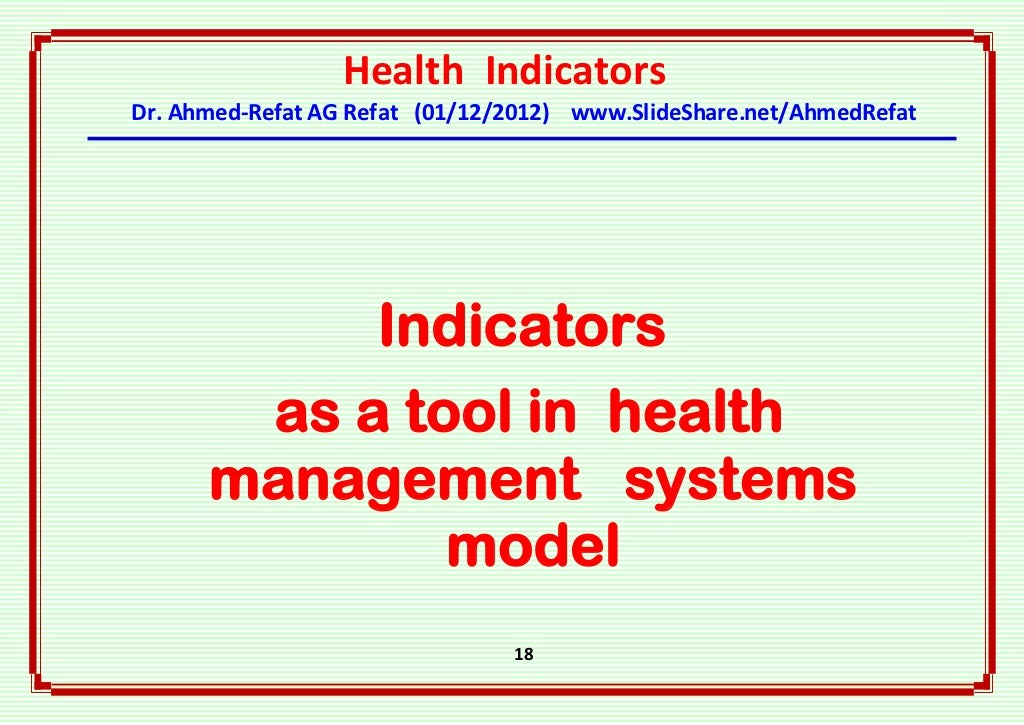 Health indicators an overview
