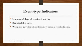 Comprehensive Overview of Health Indicators and Their Applications in ...