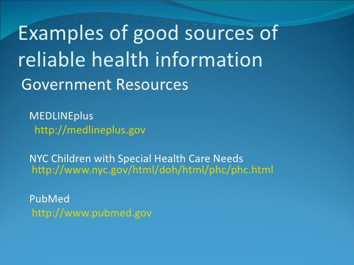 How to search for reliable health information on the