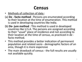 Census Method With Example Health information | PPTX