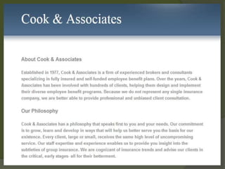 Health insurance broker denver, cook and associates | PPT