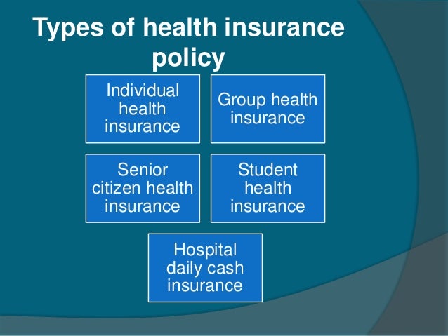 Types of Health Insurance in India