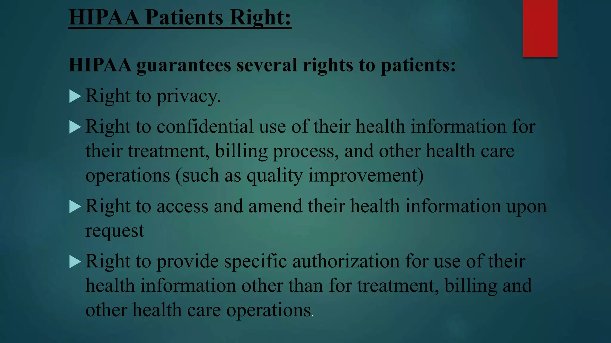 Hipaa Portability Rights Health Insurance Portability & Accountability Act (HIPAA).pptx