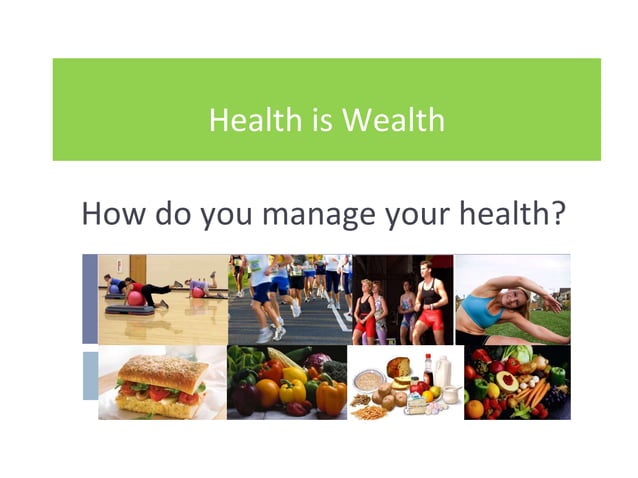 Health Is Wealth A Product Presentation | PPT | Chemistry | Science