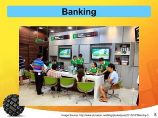 8Image Source: http://www.oknation.net/blog/phuketpost/2013/10/19/entry-3
Banking
 