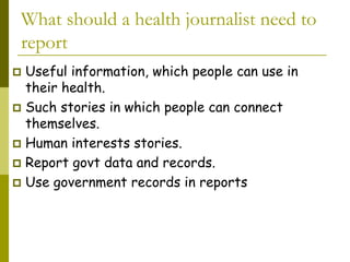 Health Reporting Process Health Reporting : Tools and Tips | PDF