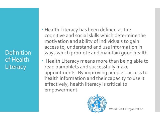 Pdf Iuhpe Position Statement On Health Literacy A Practical Vision For A Health Literate World