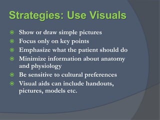 D.I.R.E.C.T.D- 	Do you have any Difficulty readingI-	     Are you interested in ImprovingR-We have Referrals/resources availableE-	Ask EveryoneC- 	This is a Common problemT- Take down the barriers to obtaining the resources and take down current barriers to providing effective careSource:  Balydon, Glusman, and Sharkey-Asner, 2009For Reach Out and Read Illinois