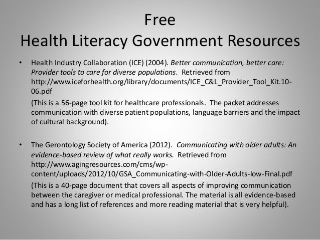 health literacy 2 essay Check out our top free essays on health literacy to help you write your own essay. health literacy 2 essay Check out our top free essays on health literacy to help you write your own essay.
