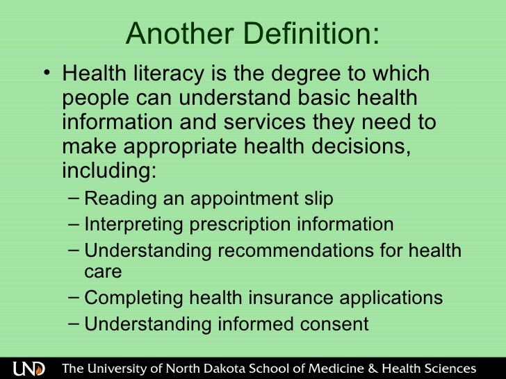 Health Literacy Va 2009